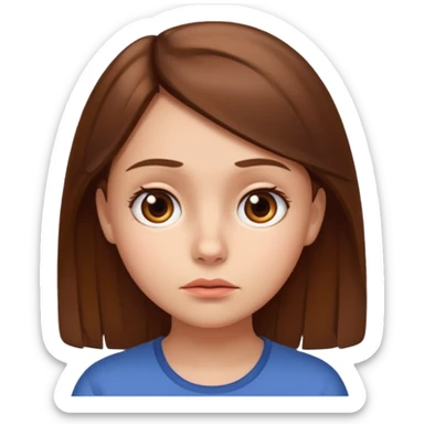 Girl, Questioning face, thinking sticker