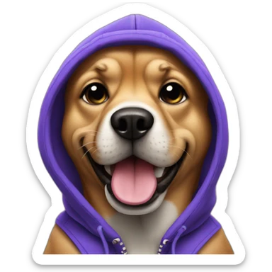 Dog rapper sticker