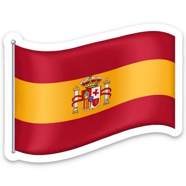 Bandera Imperio Español Blanca con la cruz de borgoña en rojo sticker