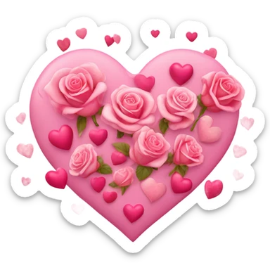 Happy Saint valentine day aesthetic pink sticker