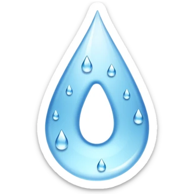 the letter V made out of water sticker