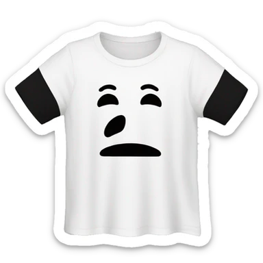 tshirt white black sticker