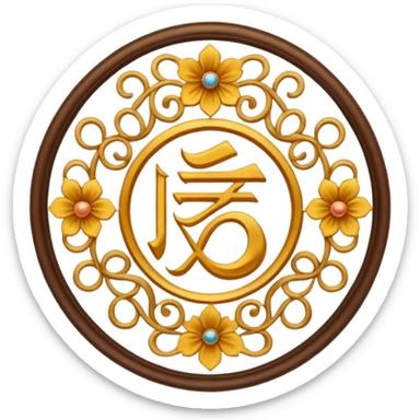 Written language and administration sticker