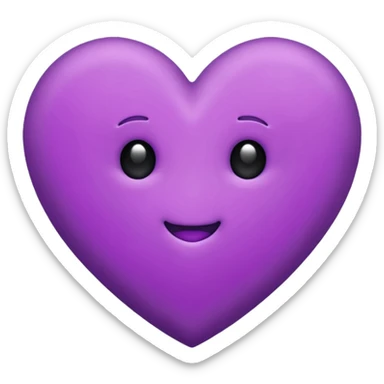 purple heart with a velvet texture sticker