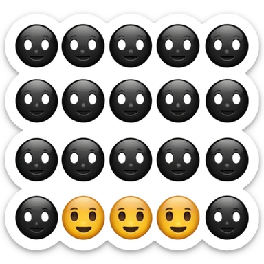 Emoji blakc sticker