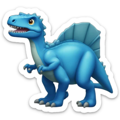 blue dinosour sticker