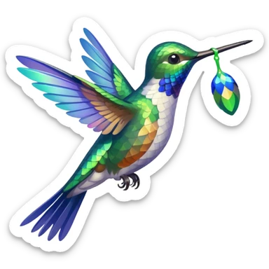 Hummingbird Drinking Nectar sticker