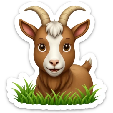 goat eating  sticker