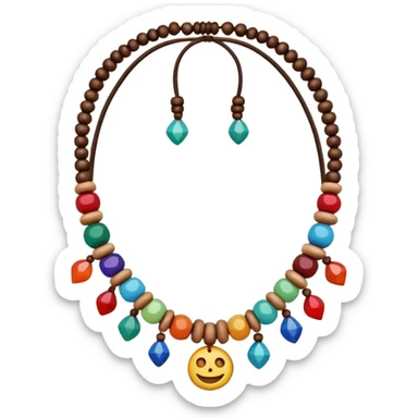 hippie necklace sticker