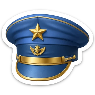 captain hat closeup alone sticker