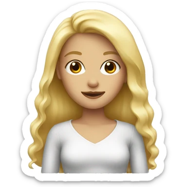 Blonde girl sticker