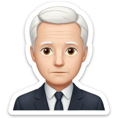 portrait of Hans Jonas, German philosopher, short white hair, no glasses, clean-shaven, suit jacket, gentle expression sticker