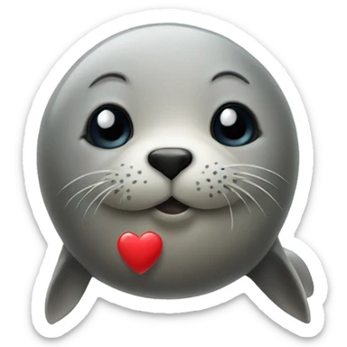 Seal with heart sticker