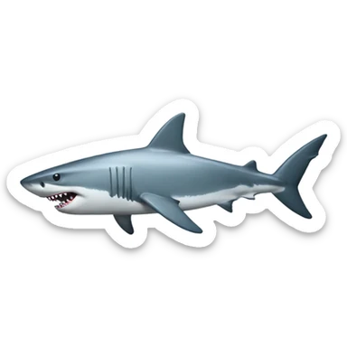 shark with gun  sticker