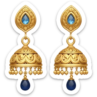 White little Jhumka emoji sticker