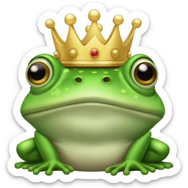 frog with crown sticker