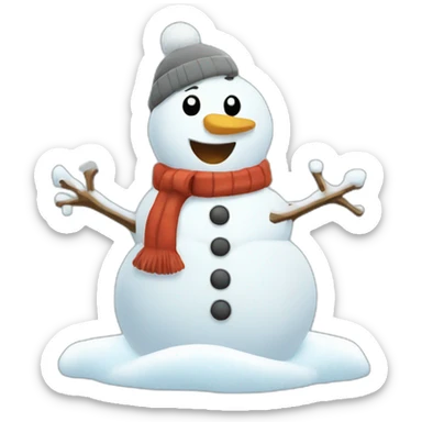 Happy snow sticker