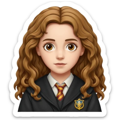 Hermione Granger with wavy hair  sticker