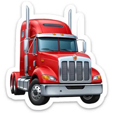 18 wheeler truck international facing me  sticker