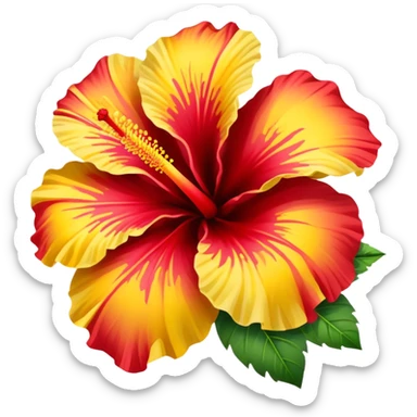 Tropical hibiscus sticker