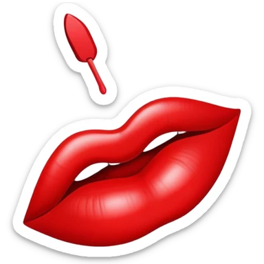 Lipstick kiss mark sticker