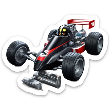 Radio controlled Open wheel Formula One style, Darth Vader’s race car, light saber headlights, exposed suspension  sticker