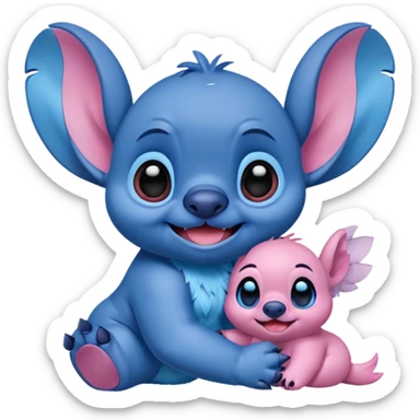Stitch avec Angel sticker