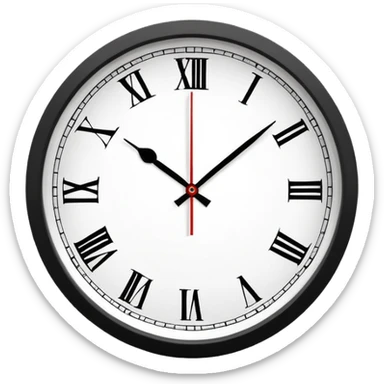 Classic round wall clock sticker