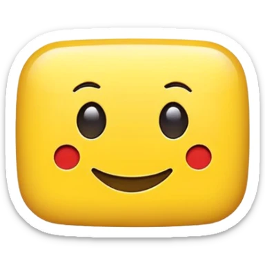 YouTube logo with a smiling face, playful sticker