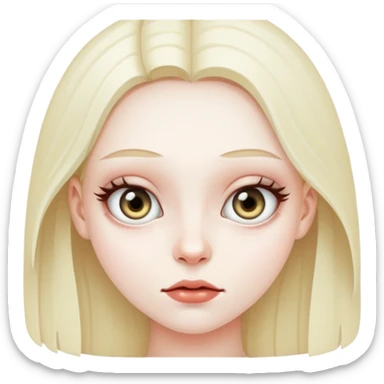 girl with werid eyes  sticker