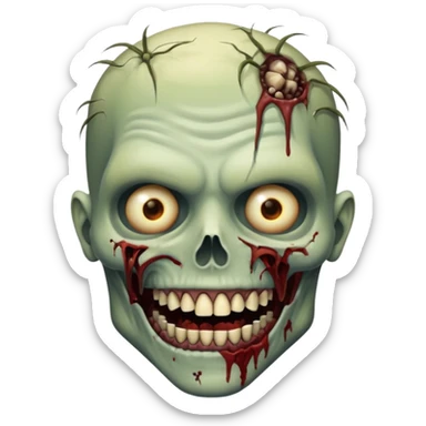 faça um zumbi mostrando o dente sticker