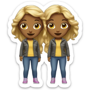 Deux amies filles  sticker