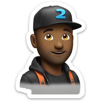 Hazme un dj con una gorra Hugo bos sticker