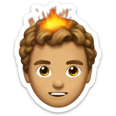 Anakin skywalker on fire sticker