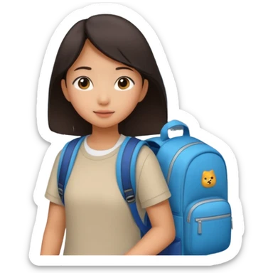 with city background, leaving mother in Shanghai to live with father in Hong Kong sticker