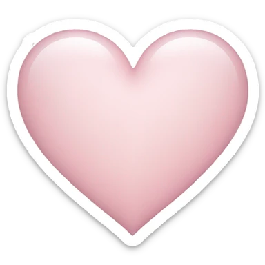 light pink heart sticker