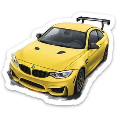 M4 drifting sticker