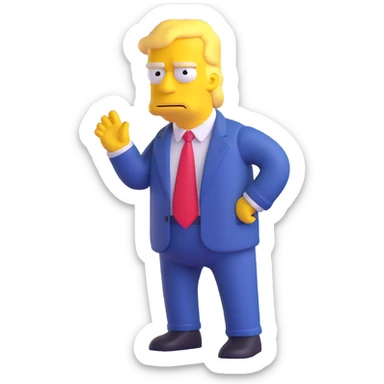 the Simpson Trump character sticker