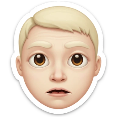 Ugly funny face sticker