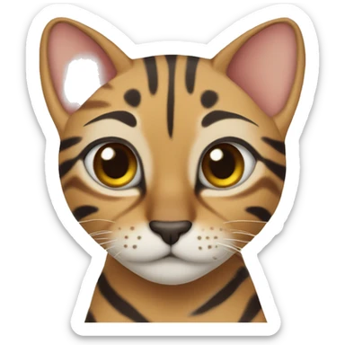 😍 reimagined as a Bengal cat ￼ sticker