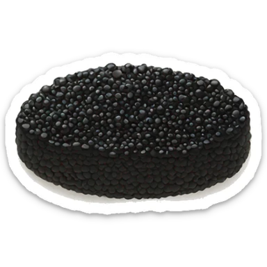 Serving of black caviar  sticker