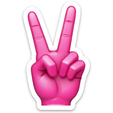A hot pink middle finger sticker