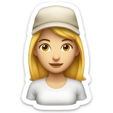 Fille casquette à l’envers sticker