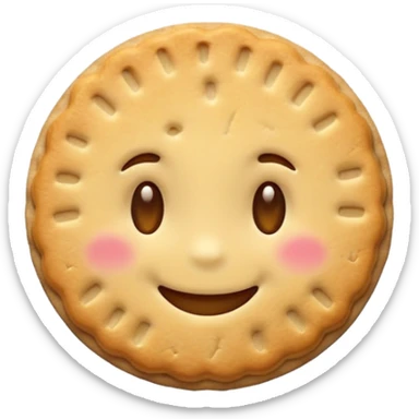 smiling vanilla biscuit sticker