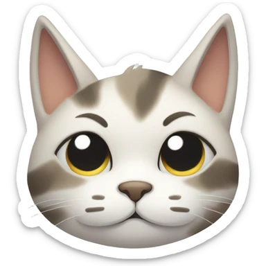 Sleepy cat face  sticker