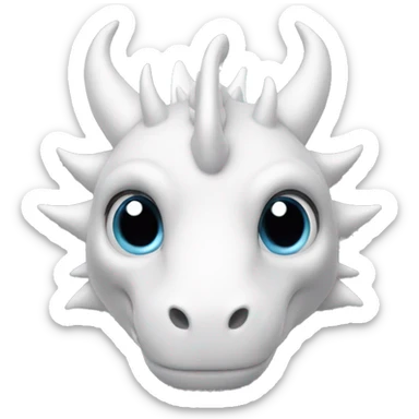 white dragon style animoji apple, only head sticker