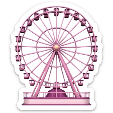 mix light pink dark pink and white girly theme park Ferris wheel sticker