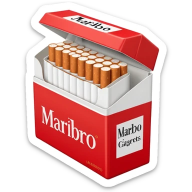 carton of marlboro red cigarettes  sticker
