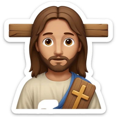 Jesus Christ on his cross  sticker