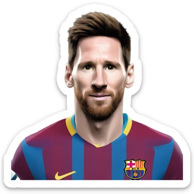 messi on the manchester city sticker